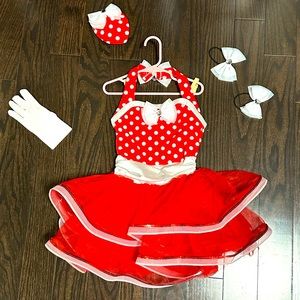 Red polka dot Minnie Mouse Dance costume or Halloween costume